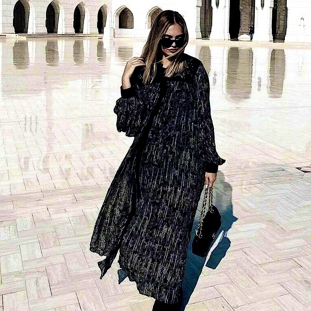 Embroidered Printed Kimono - Picture 11 of 12